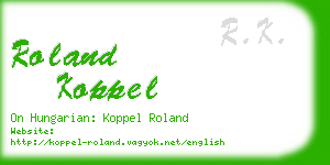 roland koppel business card